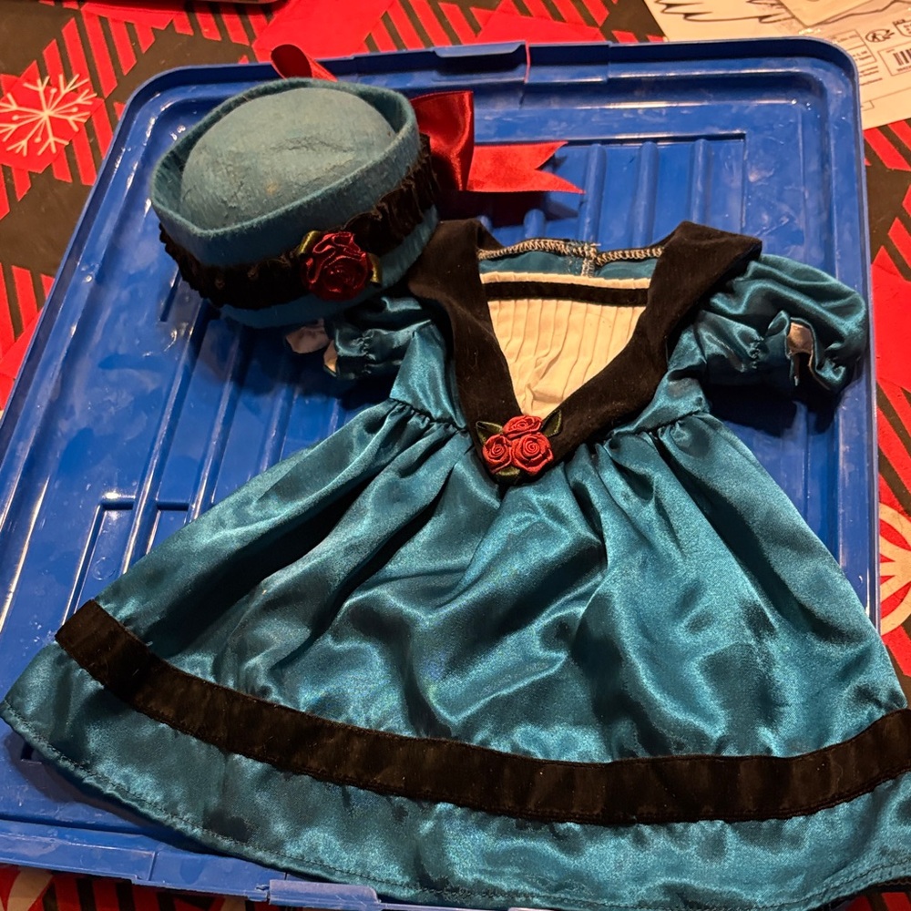 American Girl Blue and Black Dress Set for Cecile
